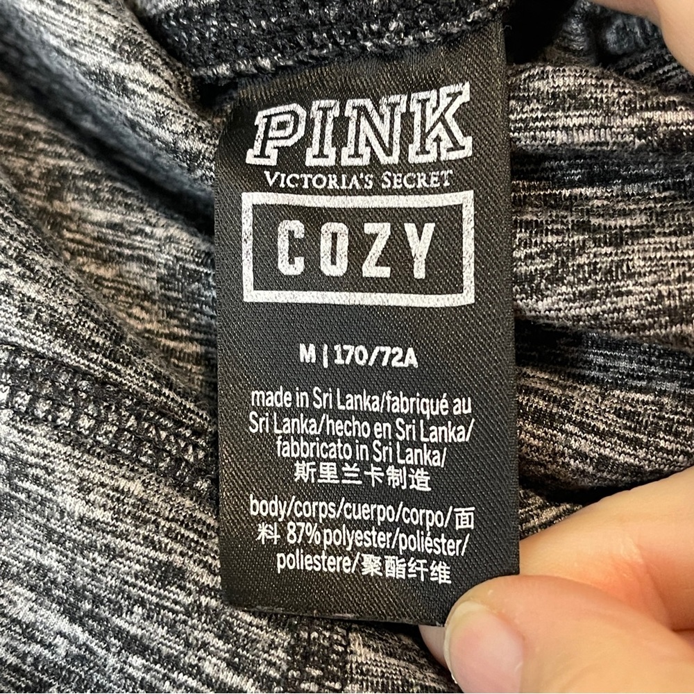 PINK Victoria’s Secret Cozy Heather Gray Leggings Medium Women’s - Picture 7 of 7